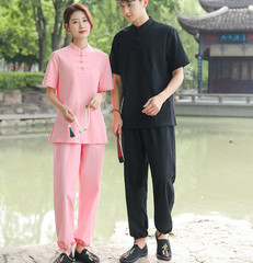 Women Men Cotton Linen Tai Chi Kung Fu Suit Morning Exercise yoga Clothing Sets
