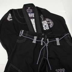 Steel City Martial Arts Jiu Jitsu Gi Mens Large A2 Black BJJ Kimono Set
