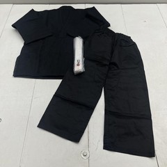 OMACS Karate Gi Uniform Set Kids XS Size 0/140 Black White Belt OMACS Logo
