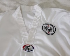 TIGER CLAW Four Dragons Lake Havasu White UNIFORM TOP GI Shirt Sz 4