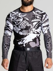 Fuji MMA BJJ Jiu Jitsu Long Sleeve LS Rashguard Rash Guard – Musashi Black/White