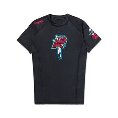 Til Death Albino and Preto Rash Guard SS & Short Bjj No Gi Jiu Jitsu Appareils