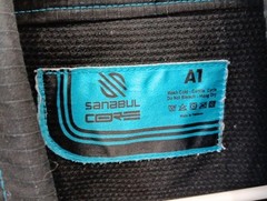 Sanabul Jacket Top Adult’s Size A1 Black And Teal Gi Jiu Jitsu Martial Arts GUC