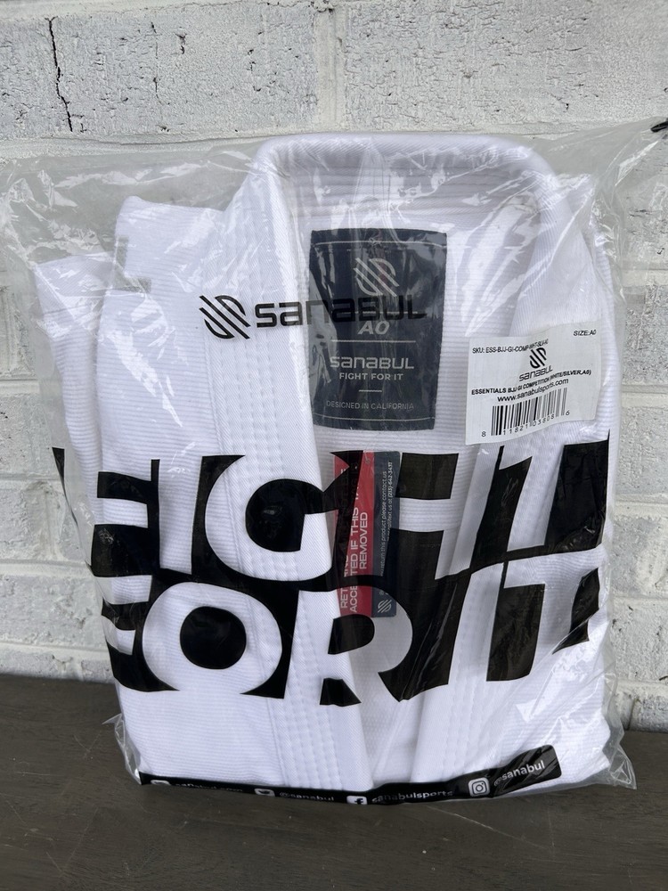 Sanabul Essential BJJ Gi Men, Brazilian Jiu Jitsu Lightweight, Preshrunk Sz A0