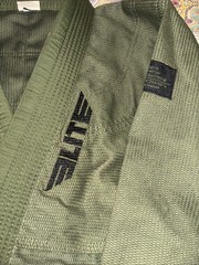 Elite Sports GI Set MMA Brazilian Jujitsu BJJ Uniform Army Green Youth Size C3