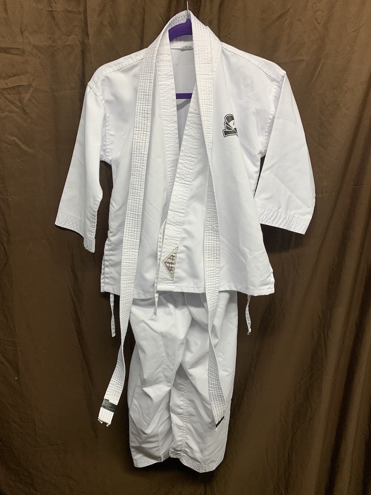 FKKA Tiger Claws TC 2000 Series White Kenpo Karate Gi W/ Pants & Belt Kids Sz 00