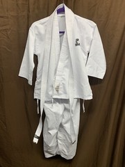 FKKA Tiger Claws TC 2000 Series White Kenpo Karate Gi W/ Pants & Belt Kids Sz 00