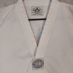 Sang Moo Sa Martial Arts Uniform Top Men Size 5 White Taekwondo V-Neck Dobok