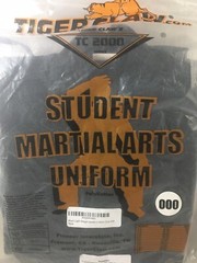 Tiger Claw TC 2000 Student Martial Arts Uniform Black White Belt Sz 000
