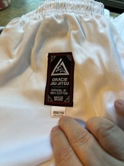 Gracie Jiu Jitsu Uniform Gi ( Size 000/110) Youth White Jacket Pants belt set