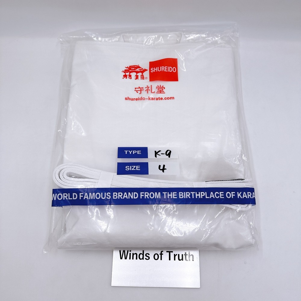 Shureido K-9 Karate Gi Uniform Set Lightweight Made in Japan Okinawa Martial Art