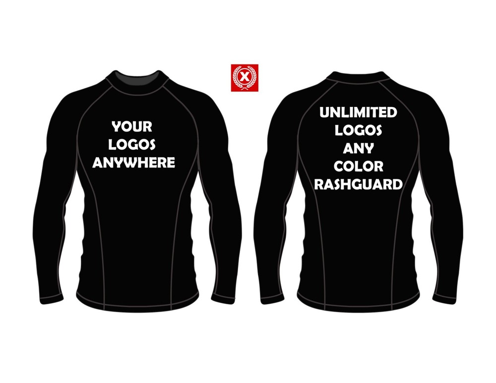 Custom Rashguard BJJ MMA UFC Jiu Jitsu Premium X-Guard Brand Quality