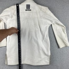 Maeda Kids BJJ Gi Jacket Size M3 White Jiu Jitsu Performance MMA Karate Utility
