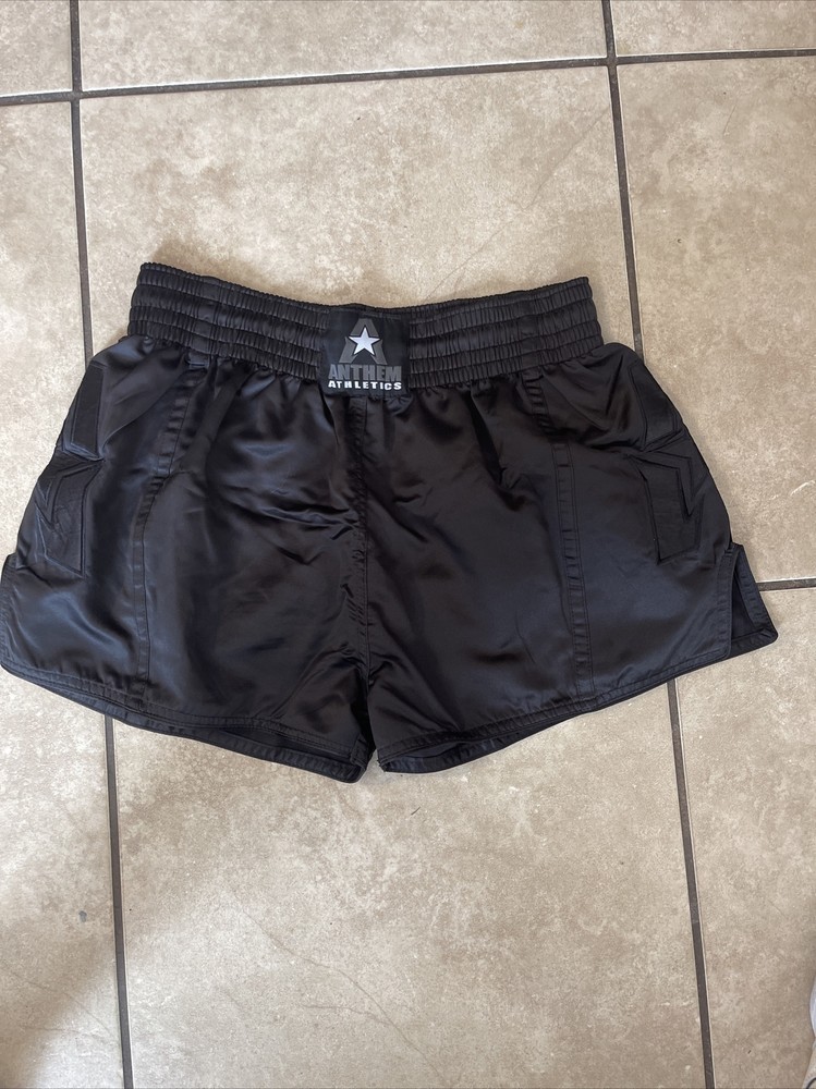 Anthem Athletics Fighting Training Shorts-Black Gray-String Tie-Men’s Large NWOT