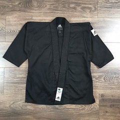 Adidas Karate Kata Martial Arts Kids WKF Approved Black Heavyweight Uniform Coat