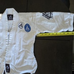 Gracie Academy Youth BJJ Gi White Size 000/110 with Patches – Bullyproof