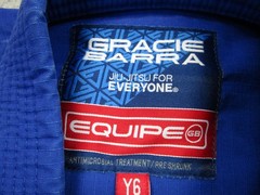 Gracie Jiu-Jitsu Gi Jacket Boys y6 Blue Gracie Barra BJJ Training Top Gi XS