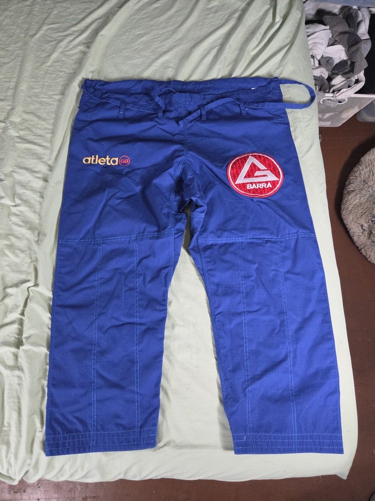 Gracie Barra Blue GB Equipe Edition Jiu Jitsu Atleta Pants Only Adult Size 4 A4