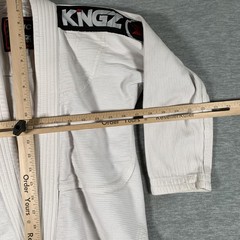 Kingz Basic 2.0 BJJ Gi Jacket Top Kids M1 Medium White Boys Jiu Jitsu Kimono