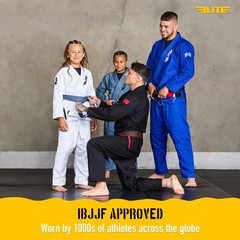 Elite Sports IBJJF Ultra Light BJJ Brazilian Jiu Jitsu Gi for Kids with Presh…