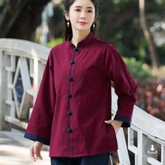 Yoga Clothes Women’s Spring and Autumn Tai Chi Clothes Cotton and Linen