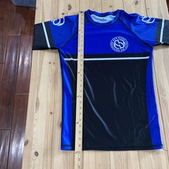 Blue Black Long Sleeve San Diego Jiu Jitsu Rash Guard Medium