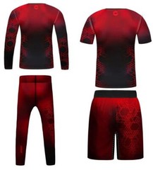 USA Ship Kids Brazilian Jiu-Jitsu BJJ MMA Uniform Combo Set Rashguard Shorts