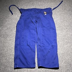 FUJI Kimono Gi Pants Youth Size 1 Blue BJJ Brazilian Jiu Jitsu Unisex