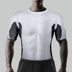 Mooto MMA Men Sports Short Sleeve Rash Guard Boxing Judo Jit Jitsu Gym Fitness