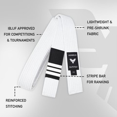 Brazilian Jiu Jitsu BJJ Belts (White, A2)