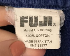 Fuji Kimono Gi Top Only Martial Arts MMA Blue Sun Dojo Brooklyn NYC Robe A2