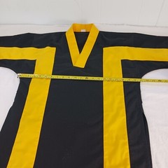 Martial Arts Shirt Youth Size 2 Kickboxing Judo Karate Cotton/Poly Black Yellow