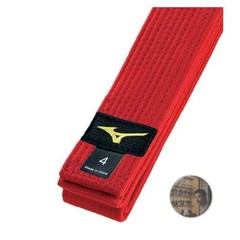Mizuno Judo Belt Red Size 6 Cotton Twill Weave Martial Arts Training New