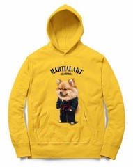 Orange Pomeranian Dog Martial Arts Master Judo Uniform Karate Uniform Hoodie