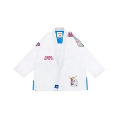 Albino & Preto A&P x Wing Gundam BJJ Gi White 450 GSM IBJJF Jiu Jitsu Kimono