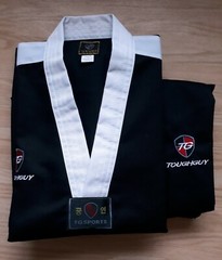 Tae Kwon Art V Neck Hero Uniform Dobok Gi Taekwondo Martial Arts TKD WTF KTA New
