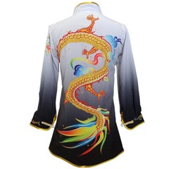 Gradient Martial Arts Kung Fu Uniform Tai Chi Suit Changquan Set Dragon Pattern
