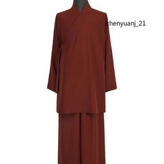 Buddhist Shaolin Monk Robe Full Set Linen Kung Fu Suit Meditation Uniforms Cloth