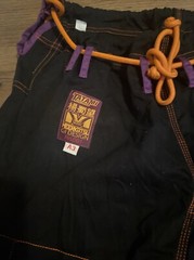 Rare Tatami Fightwear size A3 001 Pants Black Purple Orange Embroidered NWOT