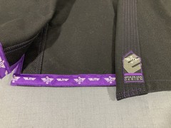Elite Sports Kids C3 BJJ Gi Top Black Purple Brazilian Jiu-Jitsu Kimono Uniform