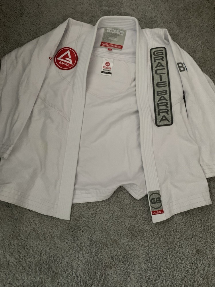GRACIE BARRA Equipe GB STORM Jiu Jitsu For Everyone Gi White Adult Size A1