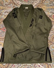 Elite Sports GI Set MMA Brazilian Jujitsu BJJ Uniform Army Green Youth Size C3