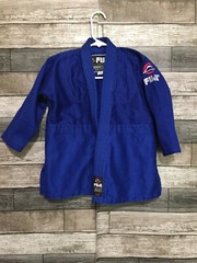 Fuji Jiu Jitsu Gi Kids Size 000 Blue MMA Heavyweight Cotton Blend (Top Only) F9