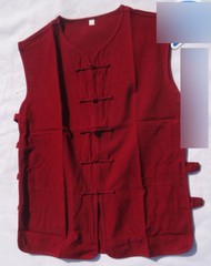 Men’s Retro Kung Fu Tang Suits Boxing Vests Cotton Tai Chi Uniform Waistcoat US