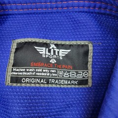 Elite Sports Brazilian Jiu Jitsu BJJ Gi Jacket – Kids C1 – Blue w/ Orange Trim