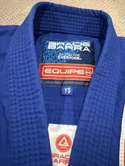 Gracie Barra Equipe Kids Jiu-Jitsu Gi Set Jacket Pants Blue Size Y5-TRAIN-LITE