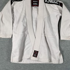 Kingz Basic 2.0 BJJ Gi Jacket Top Kids M1 Medium White Boys Jiu Jitsu Kimono