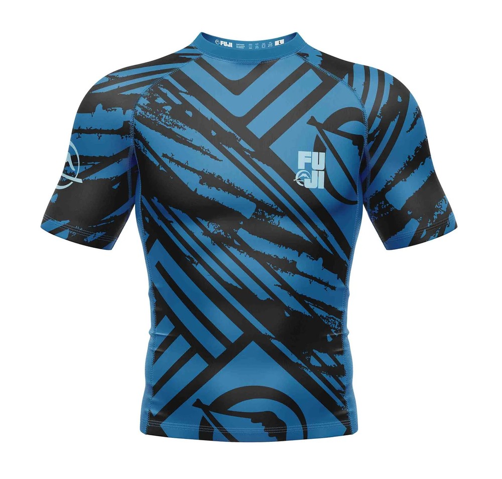 Fuji Battle Flex Lite MMA BJJ Jiu Jitsu Short ShortSleeve SS Rashguard – Blue