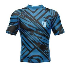 Fuji Battle Flex Lite MMA BJJ Jiu Jitsu Short ShortSleeve SS Rashguard – Blue