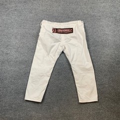 Shoyoroll Gi Pants Adult A1F Fitted Slim White Cotton Drawstring Jiu Jitsu BJJ